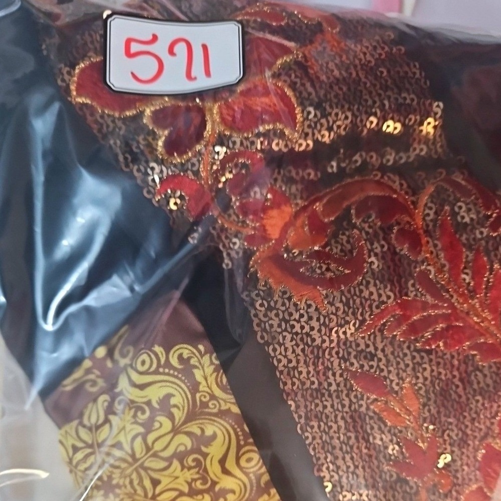Soft Surroundings Adassa Tunic Top M Boho Velvet Burnout Sequin Patchwork #571 - Picture 12 of 14